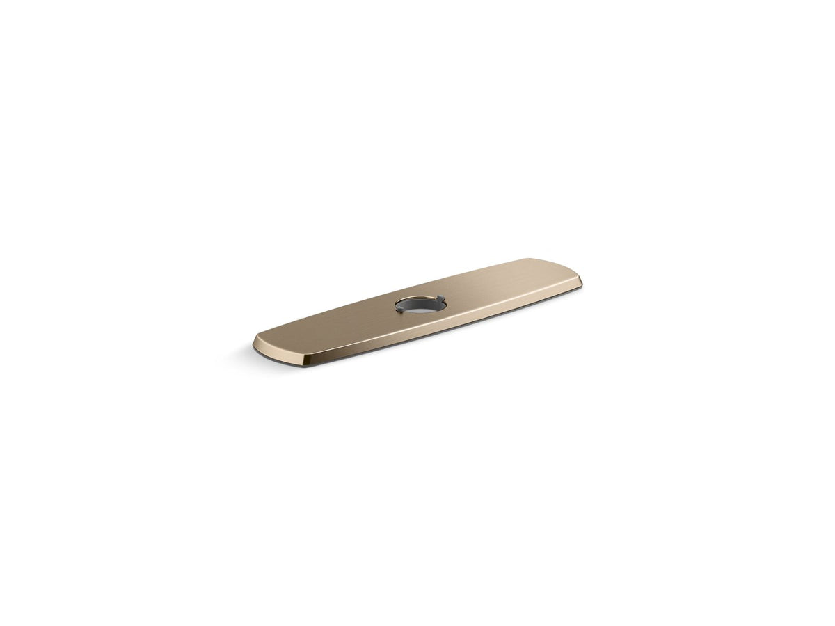 KOHLER K-22071-BV Graze Three-Hole Kitchen Faucet Escutcheon - Vibrant Brushed Bronze