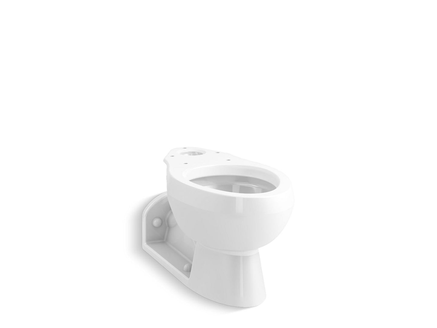 KOHLER K-4327-SS-0 Barrington Elongated Rear Outlet Toilet Bowl With Antimicrobial Finish, Less Seat In White