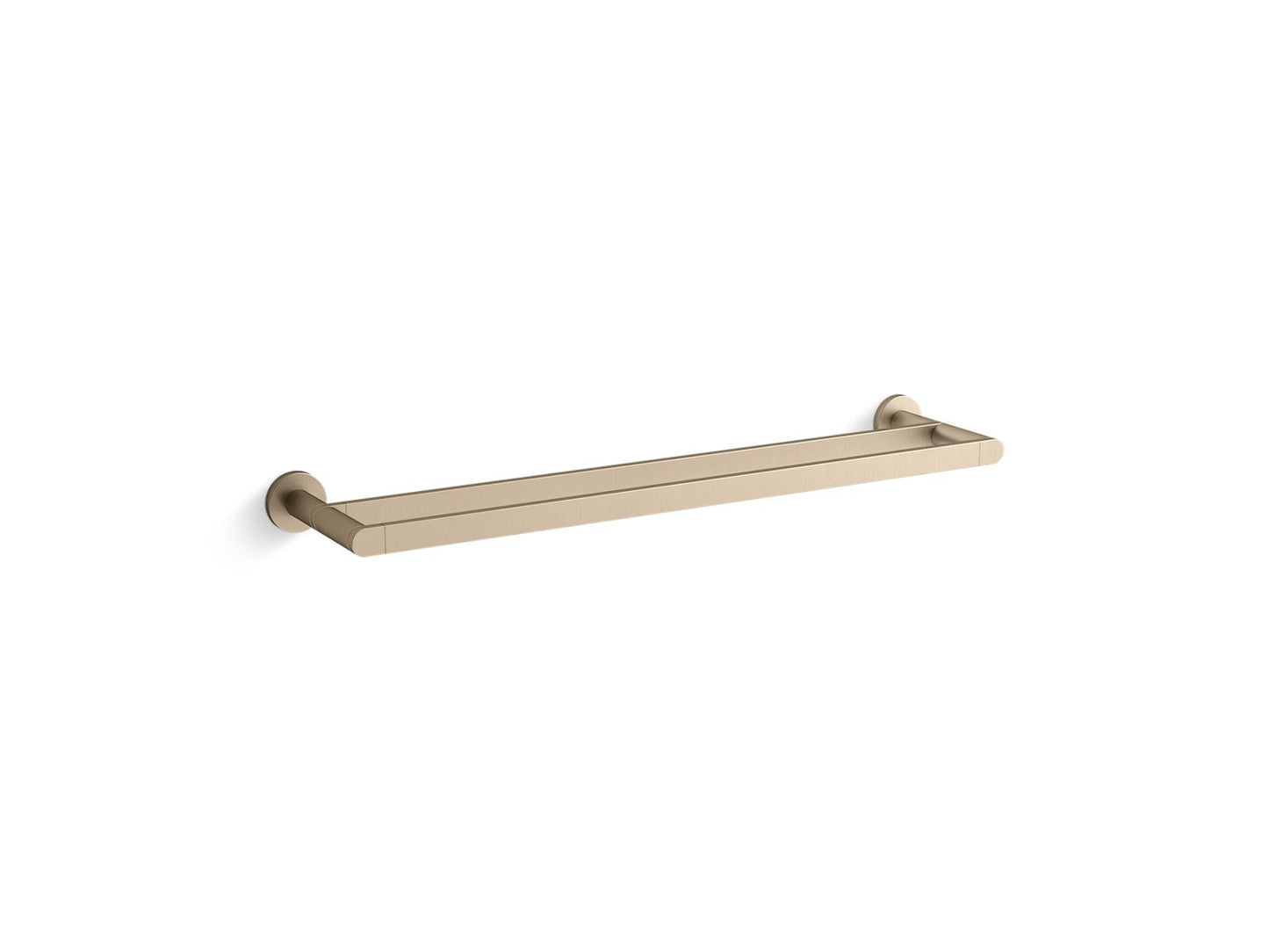 KOHLER K-73144-BV Composed 24" Double Towel Bar In Vibrant Brushed Bronze