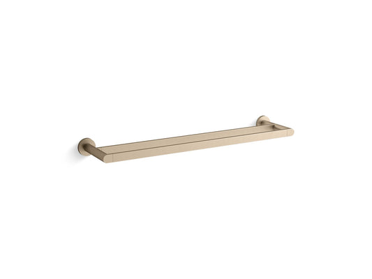 KOHLER K-73144-BV Composed 24" Double Towel Bar In Vibrant Brushed Bronze