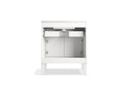 KOHLER K-33544-ASB-0 Southerk 30" Bathroom Vanity Cabinet With Sink And Quartz Top - White