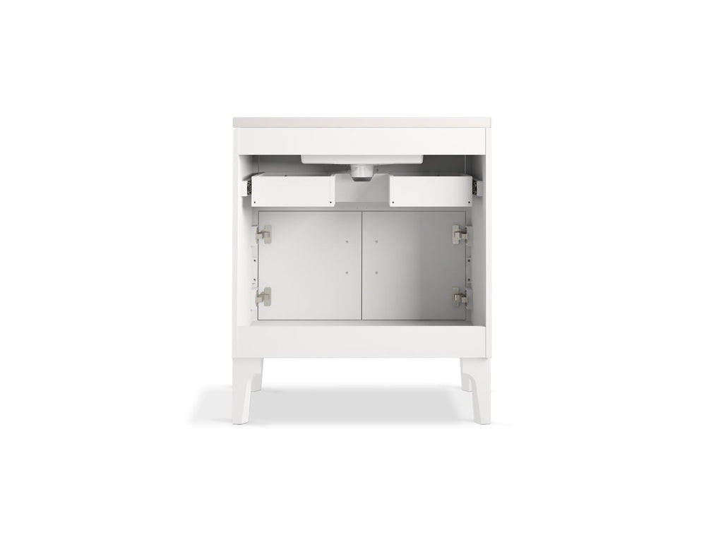 KOHLER K-33552-ASB-1WT Seer 30" Bathroom Vanity Cabinet With Sink And Quartz Top - Mohair Grey