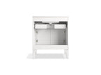 KOHLER K-33552-ASB-1WT Seer 30" Bathroom Vanity Cabinet With Sink And Quartz Top - Mohair Grey