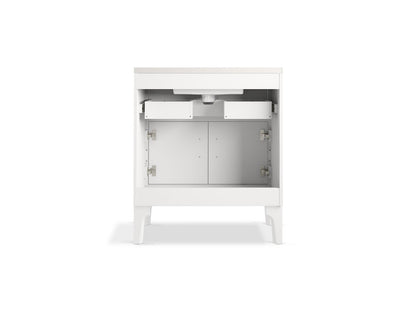 KOHLER K-33552-ASB-0 Seer 30" bathroom vanity cabinet with sink and quartz top - White