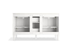 KOHLER K-33547-ASB-0 Southerk 60" Bathroom Vanity Cabinet With Sinks And Quartz Top - White