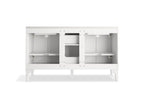 KOHLER K-33555-ASB-0 Seer 60" Bathroom Vanity Cabinet With Sinks And Quartz Top - White