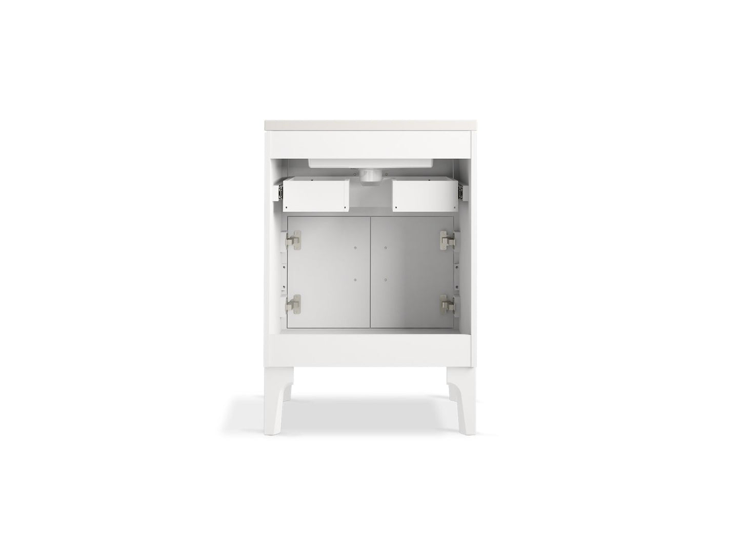 KOHLER K-33551-ASB-1WT Seer 24" bathroom vanity cabinet with sink and quartz top - Mohair Grey