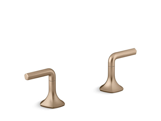 KOHLER K-27018-4-BV Occasion Deck-Mount Bath Faucet Handles With Lever Design In Vibrant Brushed Bronze