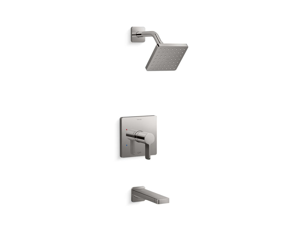 KOHLER K-TS23502-4-TT Parallel Rite-Temp Bath And Shower Trim Kit, 2.5 Gpm - Vibrant Titanium