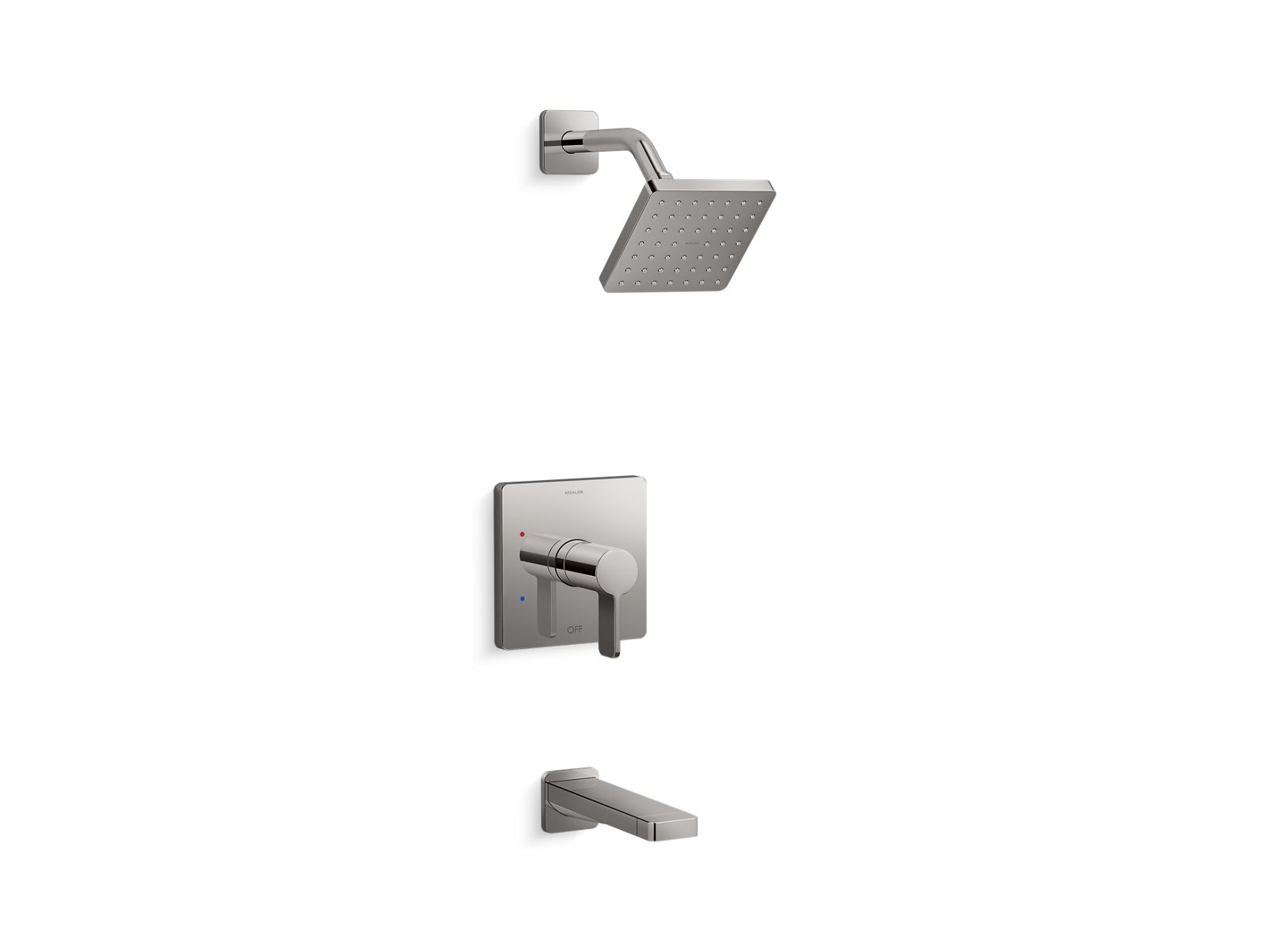 KOHLER K-TS23502-4-TT Parallel Rite-Temp Bath And Shower Trim Kit, 2.5 Gpm - Vibrant Titanium