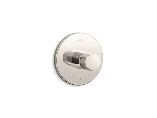 KOHLER K-T78027-8-SN Components MasterShower temperature control valve trim with Oyl handle - Vibrant Polished Nickel