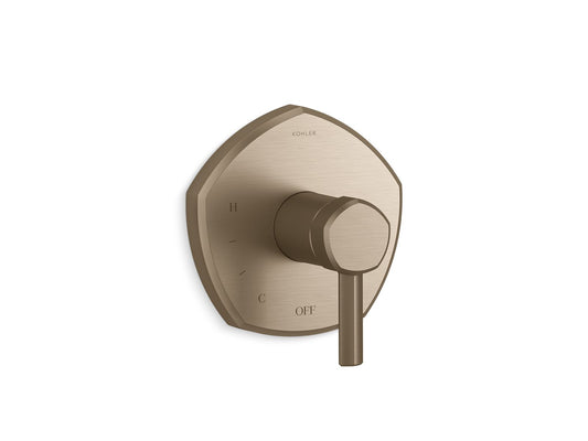 KOHLER K-TS27043-4-BV Occasion Rite-Temp valve trim with lever handle - Vibrant Brushed Bronze