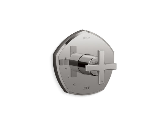 KOHLER K-TS27043-3-TT Occasion Rite-Temp Valve Trim With Cross Handle In Vibrant Titanium