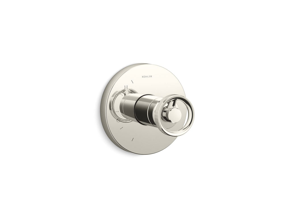 KOHLER K-TS78015-9-SN Components Rite-Temp Valve Trim With Industrial Handle - Vibrant Polished Nickel