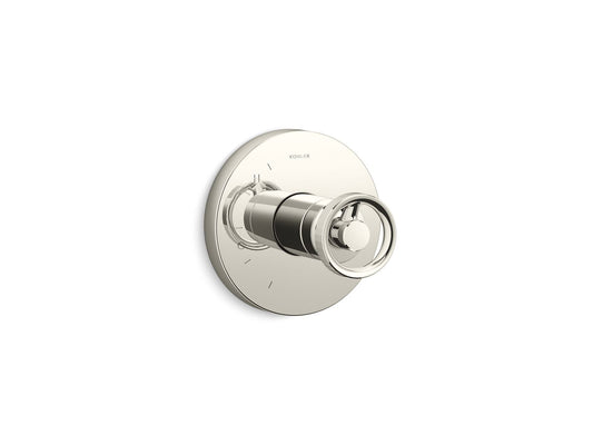 KOHLER K-TS78015-9-SN Components Rite-Temp valve trim with Industrial handle - Vibrant Polished Nickel
