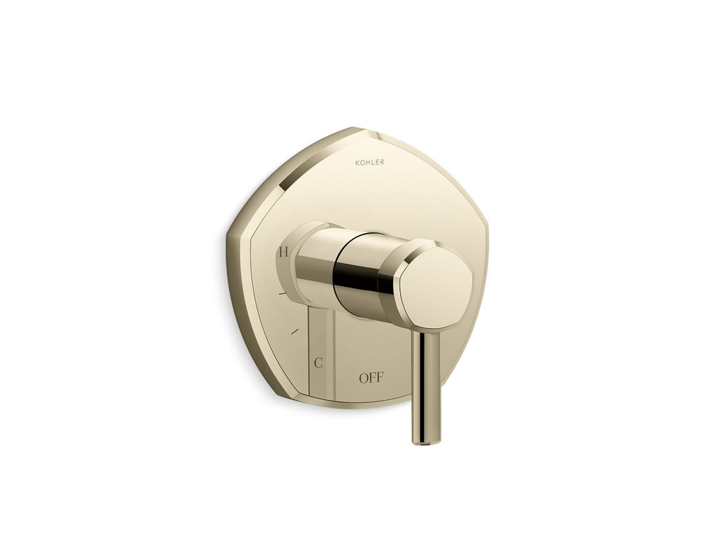 KOHLER K-TS27043-4-AF Occasion Rite-Temp Valve Trim With Lever Handle - Vibrant French Gold