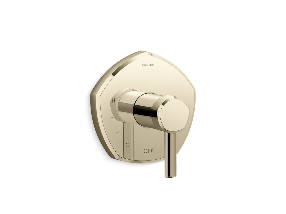 KOHLER K-TS27043-4-AF Occasion Rite-Temp Valve Trim With Lever Handle - Vibrant French Gold