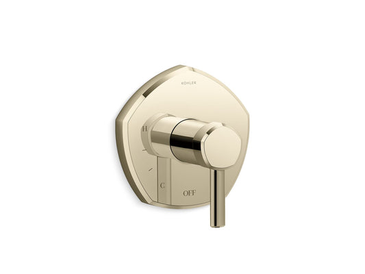 KOHLER K-TS27043-4-AF Occasion Rite-Temp valve trim with lever handle - Vibrant French Gold