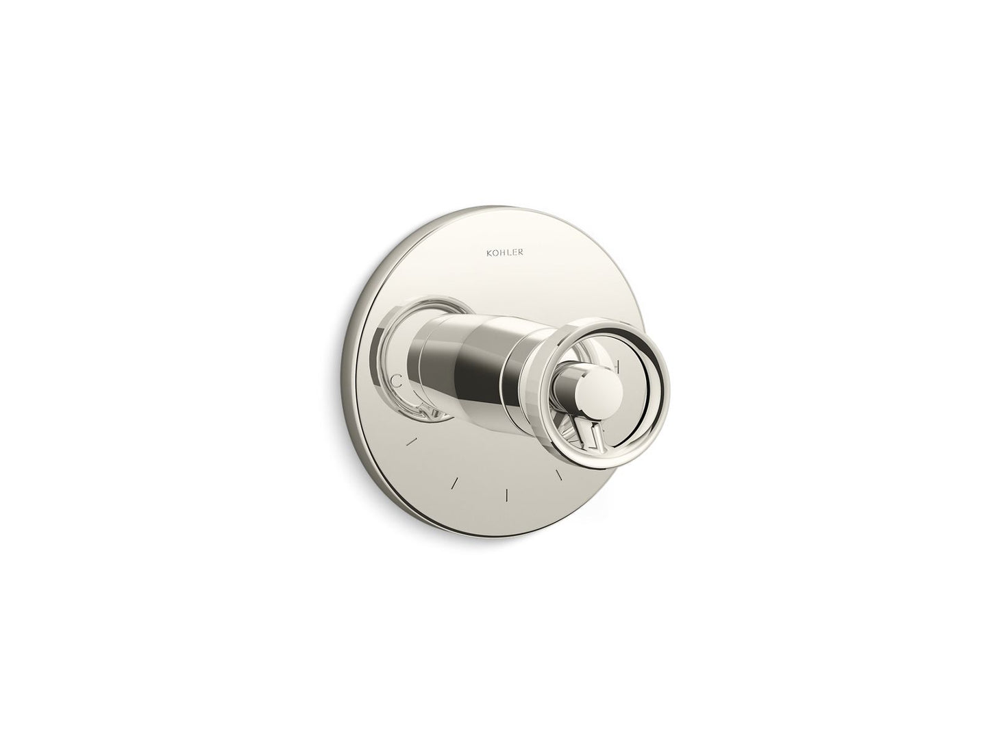 KOHLER K-T78027-9-SN Components Mastershower Temperature Control Valve Trim With Industrial Handle In Vibrant Polished Nickel