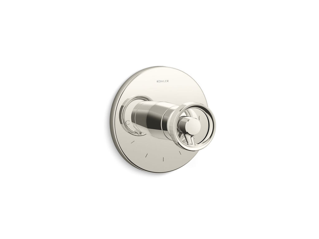KOHLER K-T78027-9-SN Components Mastershower Temperature Control Valve Trim With Industrial Handle - Vibrant Polished Nickel