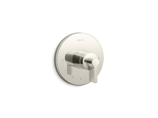 KOHLER K-T78027-4-SN Components MasterShower temperature control valve trim with Lever handle - Vibrant Polished Nickel