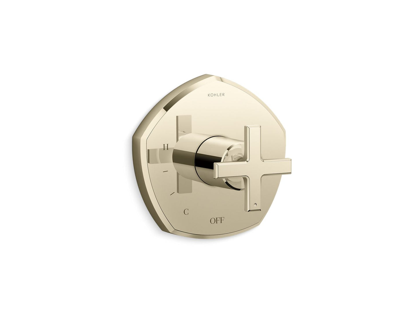 KOHLER K-TS27043-3-AF Occasion Rite-Temp Valve Trim With Cross Handle In Vibrant French Gold