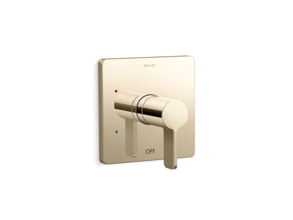 KOHLER K-TS23501-4-AF Parallel Rite-Temp Shower Valve Trim - Vibrant French Gold