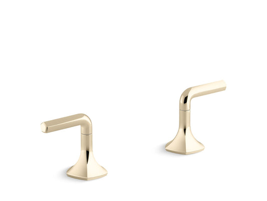 KOHLER K-27018-4-AF Occasion Deck-Mount Bath Faucet Handles With Lever Design In Vibrant French Gold