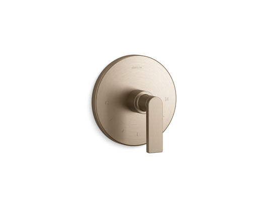 KOHLER K-T73133-4-BV Composed Mastershower Temperature Control Valve Trim With Lever Handle In Vibrant Brushed Bronze