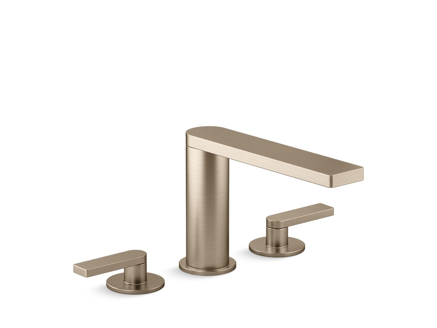 KOHLER K-73081-4-BV Composed Deck-Mount Bath Faucet With Lever Handles In Vibrant Brushed Bronze