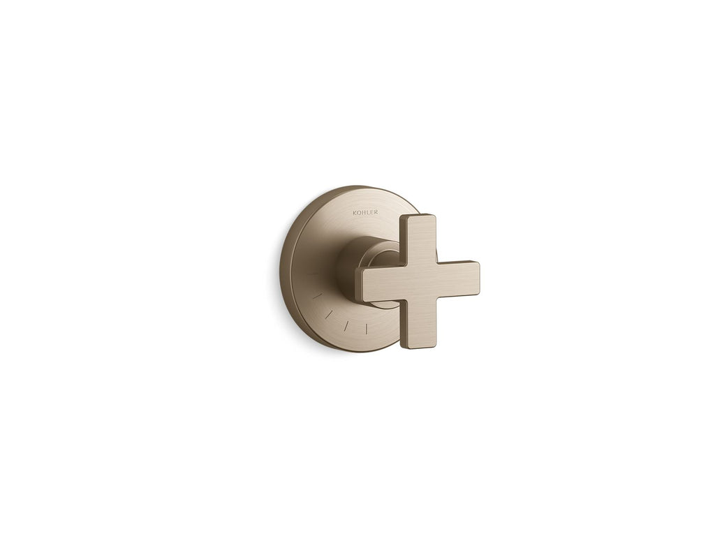 KOHLER K-T73135-3-BV Composed Mastershower Volume Control Valve Trim With Cross Handle - Vibrant Brushed Bronze