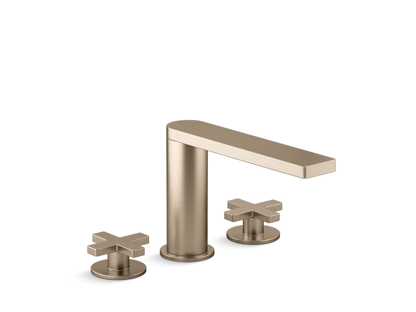 KOHLER K-73081-3-BV Composed Deck-Mount Bath Faucet With Cross Handles In Vibrant Brushed Bronze