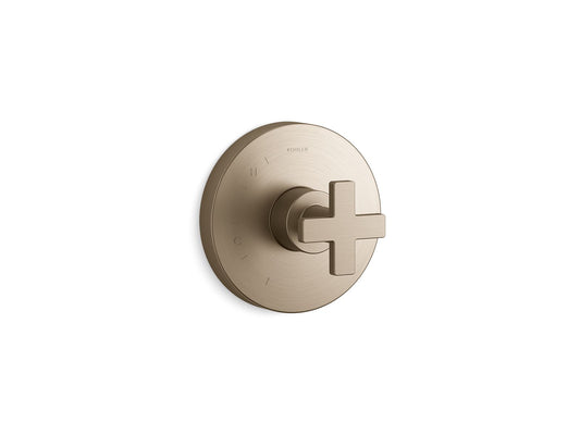 KOHLER K-TS73115-3-BV Composed Rite-Temp Valve Trim With Cross Handle In Vibrant Brushed Bronze