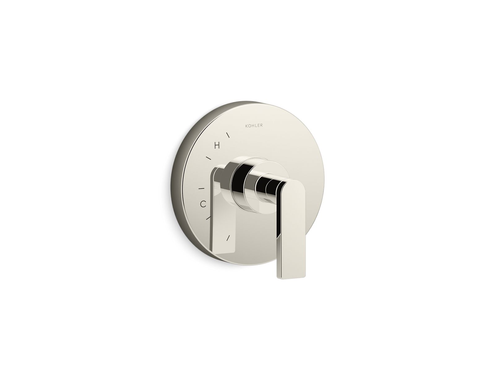 KOHLER K-TS73115-4-SN Composed Rite-Temp Valve Trim With Lever Handle - Vibrant Polished Nickel