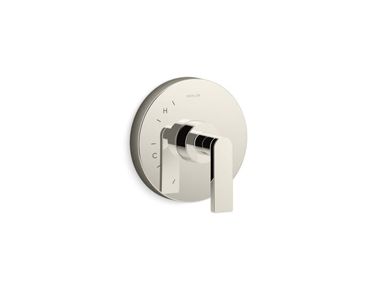 KOHLER K-TS73115-4-SN Composed Rite-Temp valve trim with lever handle - Vibrant Polished Nickel