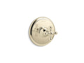 KOHLER K-T72769-3-AF Artifacts Mastershower Temperature Control Valve Trim With Cross Handle - Vibrant French Gold
