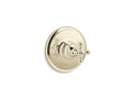 KOHLER K-TS72767-3-AF Artifacts Rite-Temp Valve Trim With Cross Handle - Vibrant French Gold