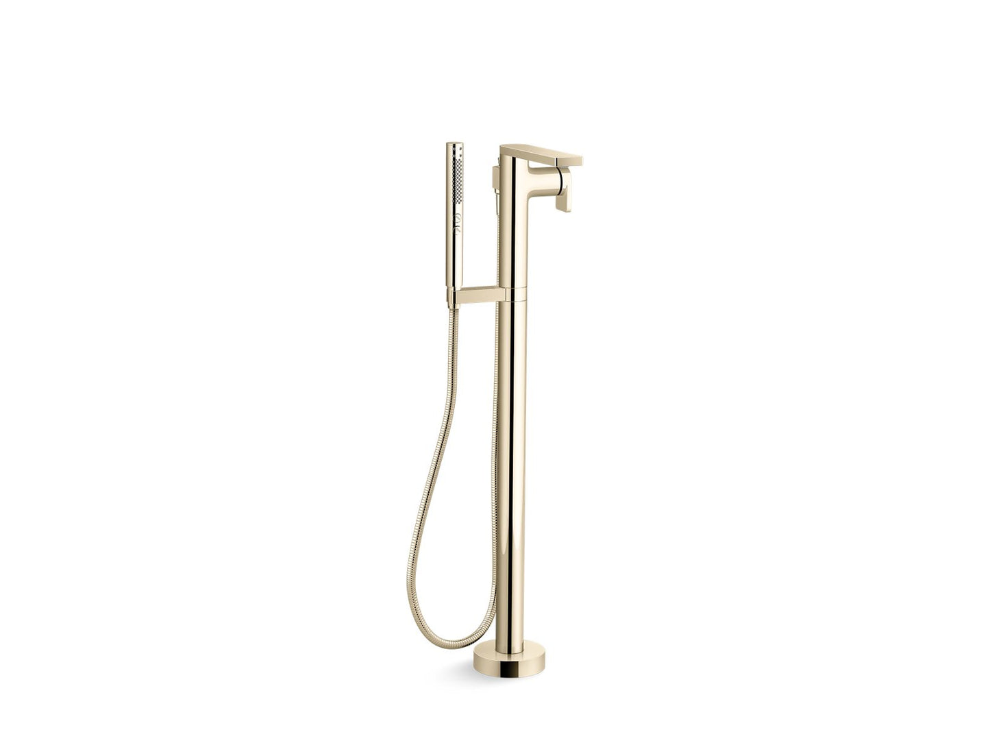 KOHLER K-T73087-4-AF Composed Floor-Mount Bath Filler Trim With Handshower In Vibrant French Gold