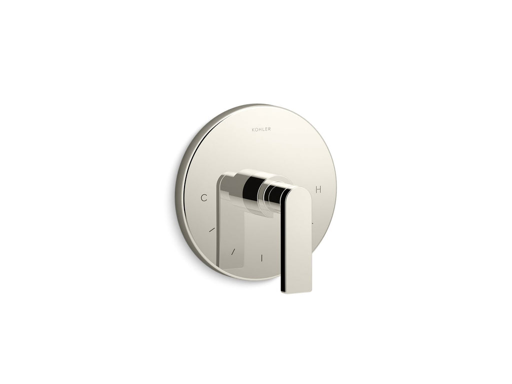 KOHLER K-T73133-4-SN Composed Mastershower Temperature Control Valve Trim With Lever Handle - Vibrant Polished Nickel