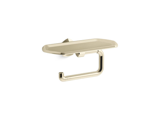 KOHLER K-27128-AF Occasion Toilet Paper Holder With Tray In Vibrant French Gold