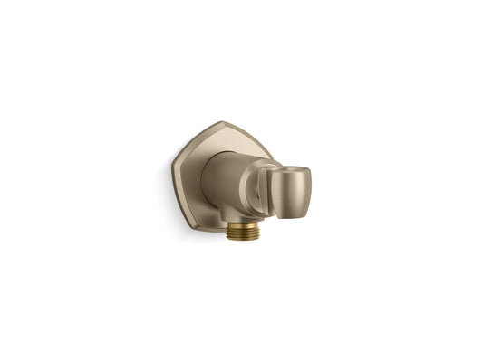 KOHLER K-27117-BV Occasion Wall-Mount Handshower Holder With Supply Elbow And Check Valve In Vibrant Brushed Bronze