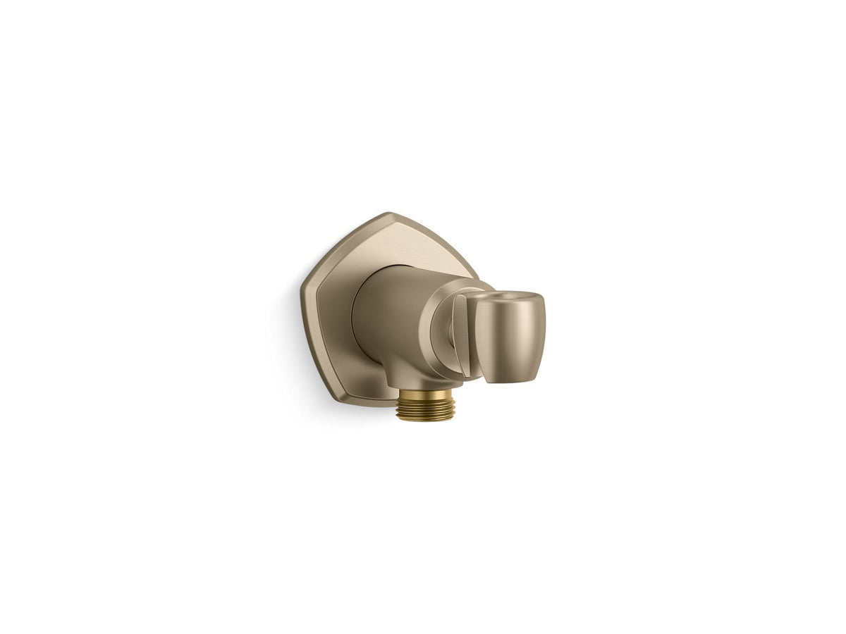 KOHLER K-27117-BV Occasion Wall-Mount Handshower Holder With Supply Elbow And Check Valve - Vibrant Brushed Bronze