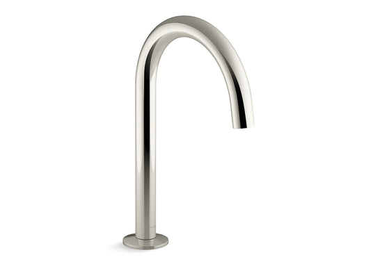 KOHLER K-77985-SN Components Deck-Mount Bath Spout With Tube Design In Vibrant Polished Nickel