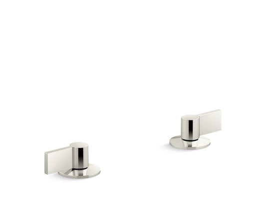 KOHLER K-77990-4-SN Components Deck-Mount Bath Faucet Handles With Lever Design In Vibrant Polished Nickel