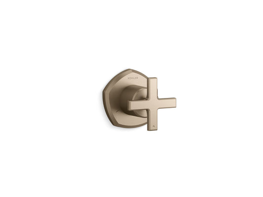 KOHLER K-T27042-3-BV Occasion Mastershower Transfer Valve Trim With Cross Handle In Vibrant Brushed Bronze