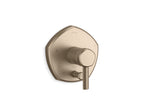 KOHLER K-T27044-4-BV Occasion Rite-Temp Valve Trim With Push-Button Diverter And Lever Handle - Vibrant Brushed Bronze