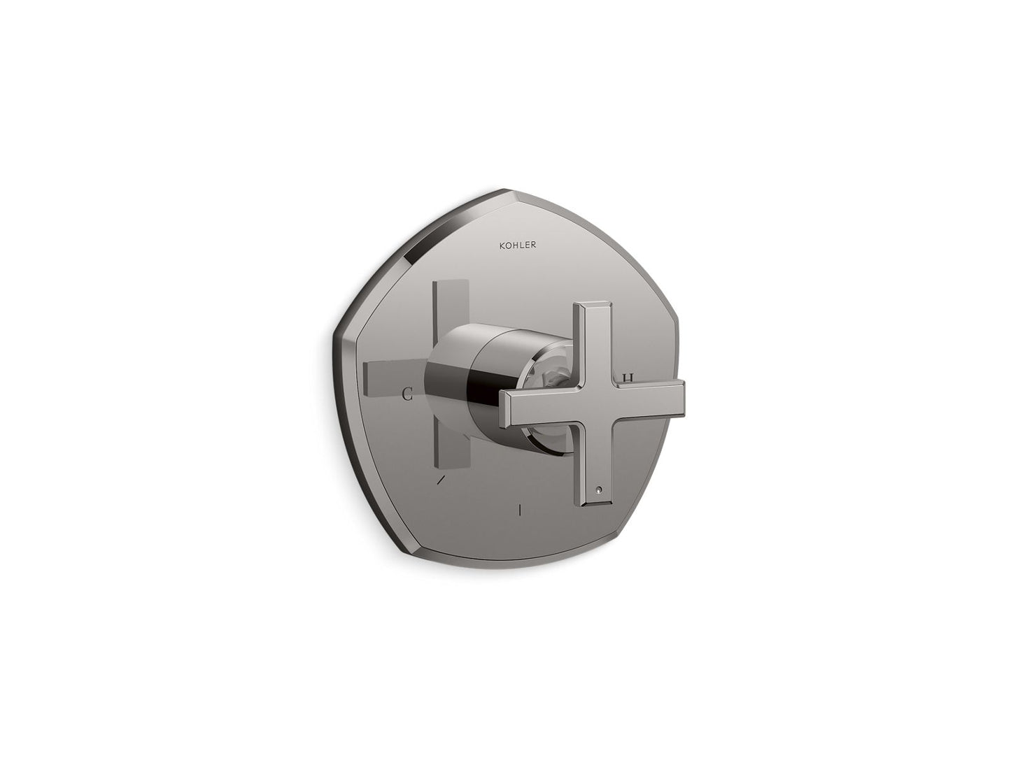 KOHLER K-T27040-3-TT Occasion Mastershower Temperature Control Valve Trim With Cross Handle In Vibrant Titanium