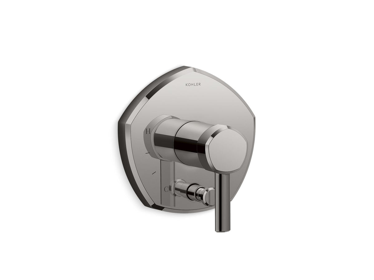 KOHLER K-T27044-4-TT Occasion Rite-Temp Valve Trim With Push-Button Diverter And Lever Handle In Vibrant Titanium
