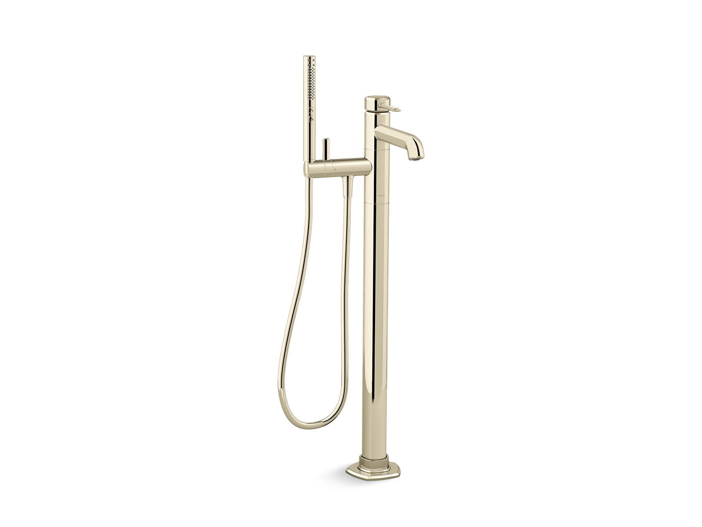 KOHLER K-T27025-4-AF Occasion Floor-Mount Bath Filler Trim With Handshower In Vibrant French Gold