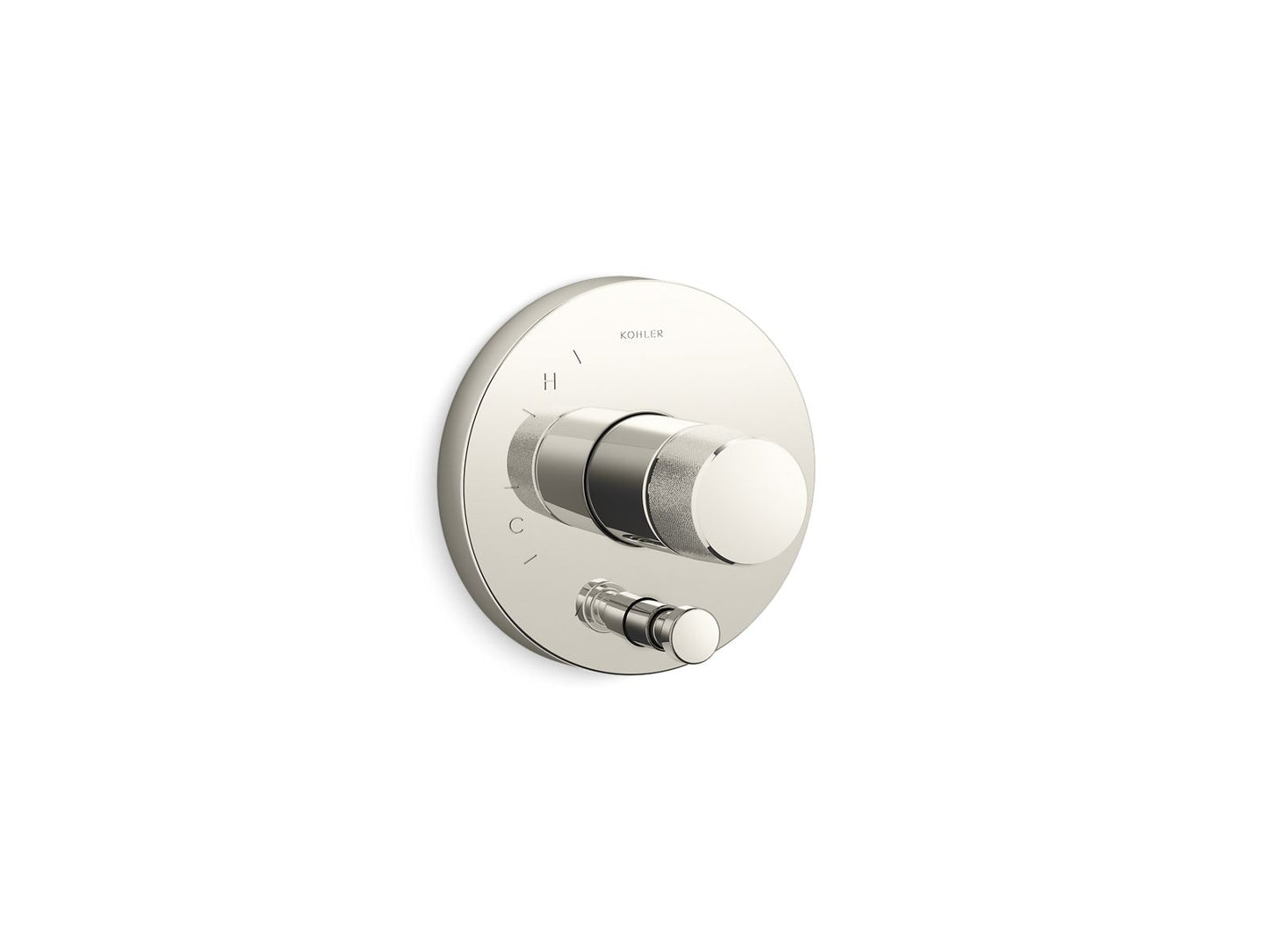 KOHLER K-T78016-8-SN Components Rite-Temp Valve Trim With Oyl Handle And Diverter In Vibrant Polished Nickel